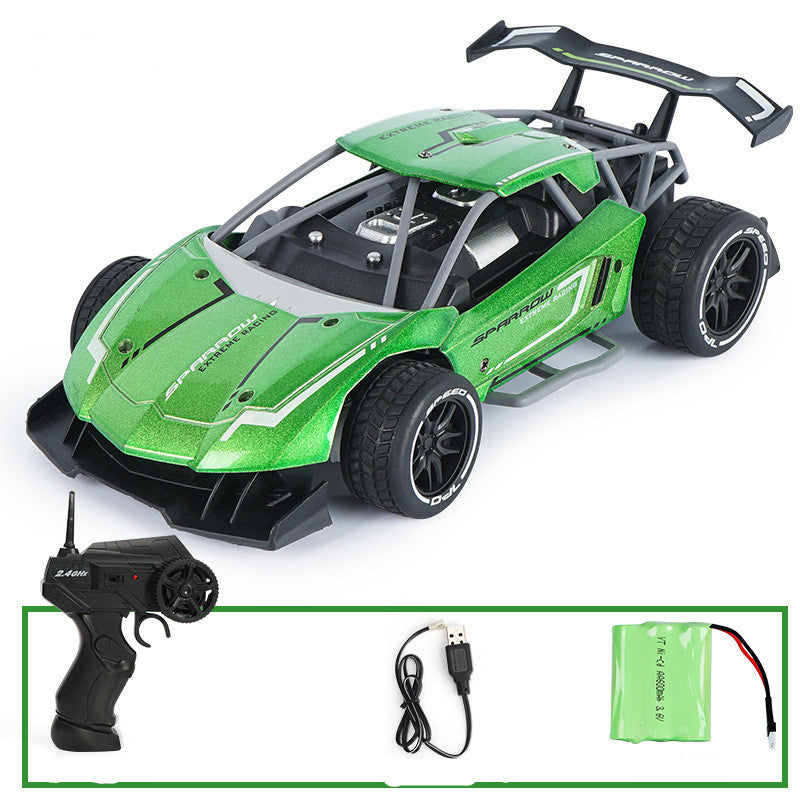 Remote control car high-speed four-wheel drive alloy off-road wireless charging toy car