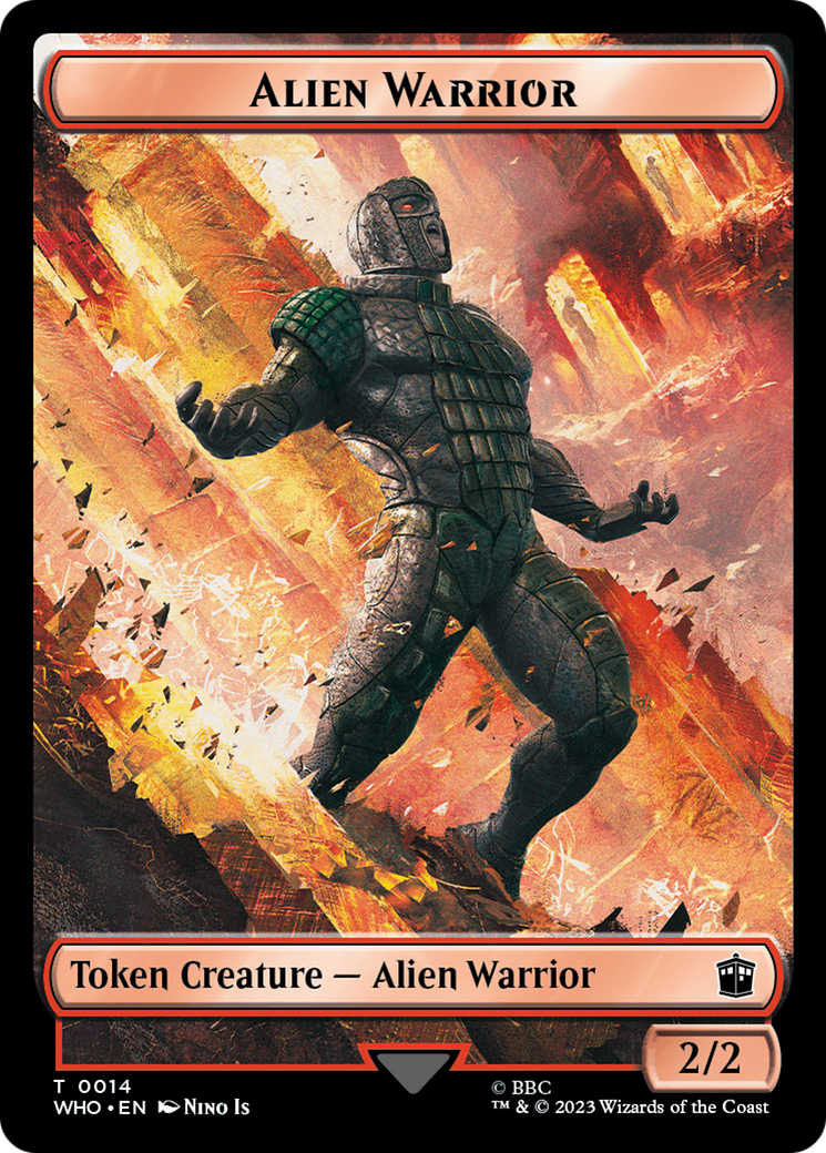 Alien Warrior // Food (0027) Double-Sided Token [Doctor Who Tokens]